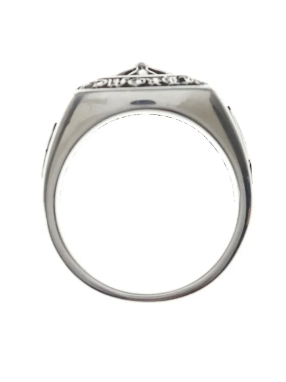 Chrome Hearts Lrg Champion P Dmnd Large Pave Diamond Silver Ring